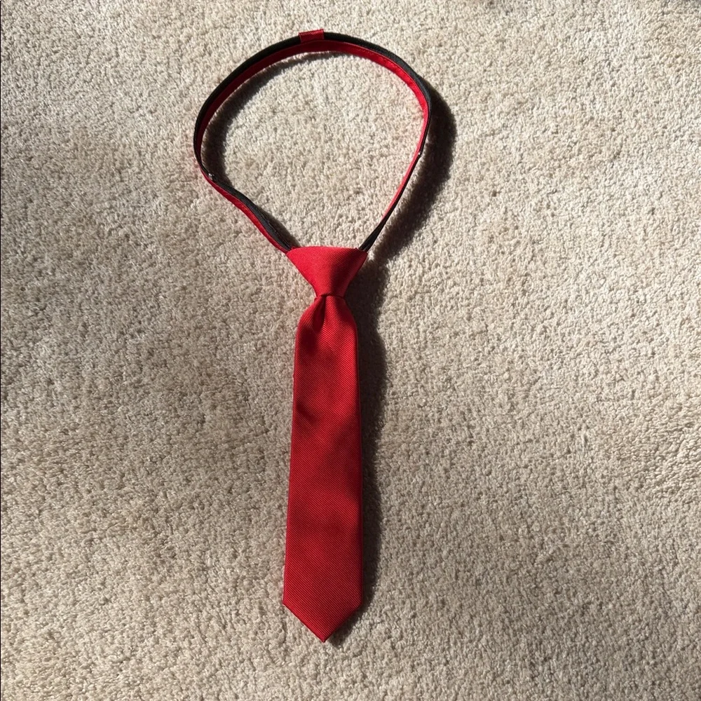 Boys Classic Red Necktie Size Small/Medium